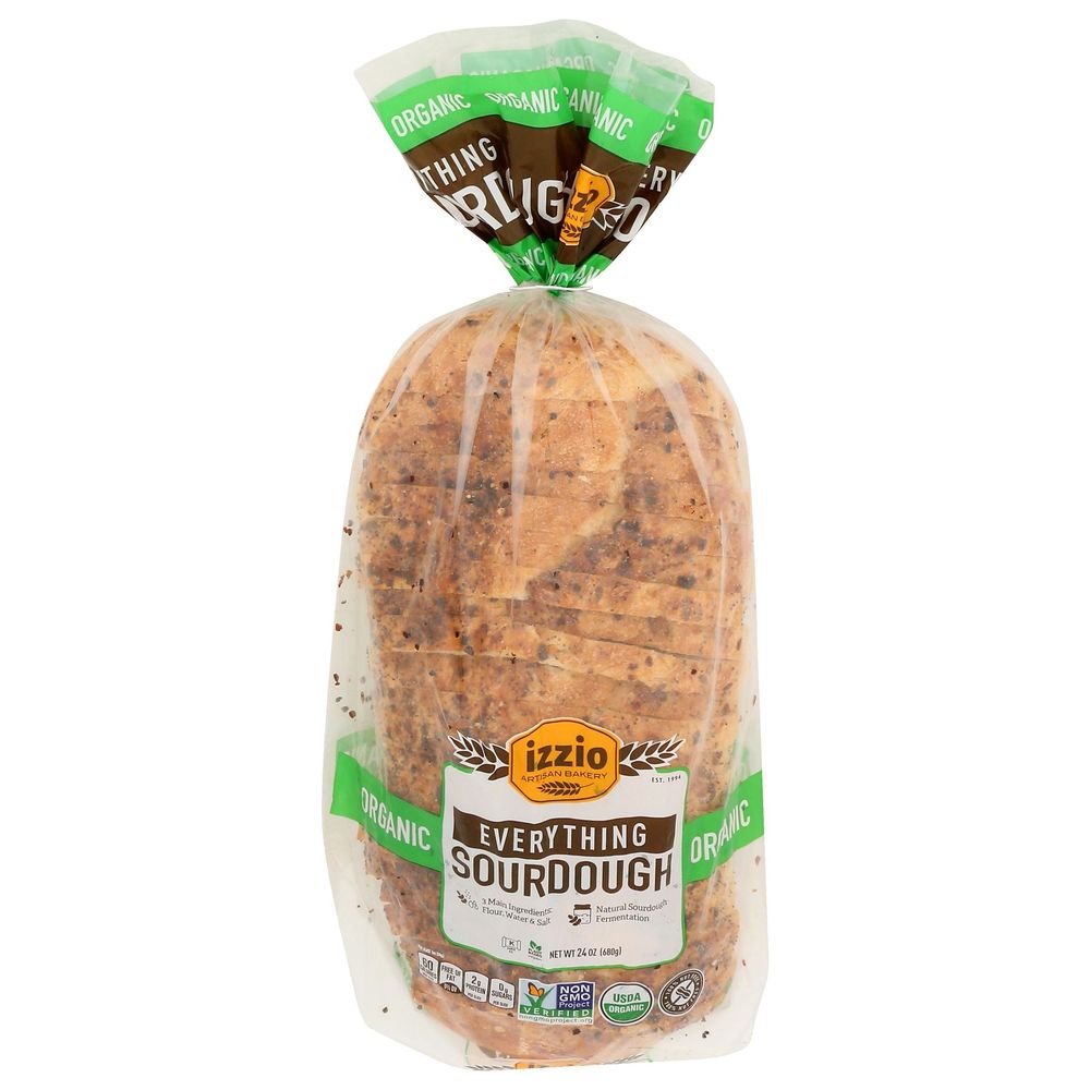 Izzio Artisan Bakery Organic Everything Sourdough, 24 Ounce -- 12 Per Case