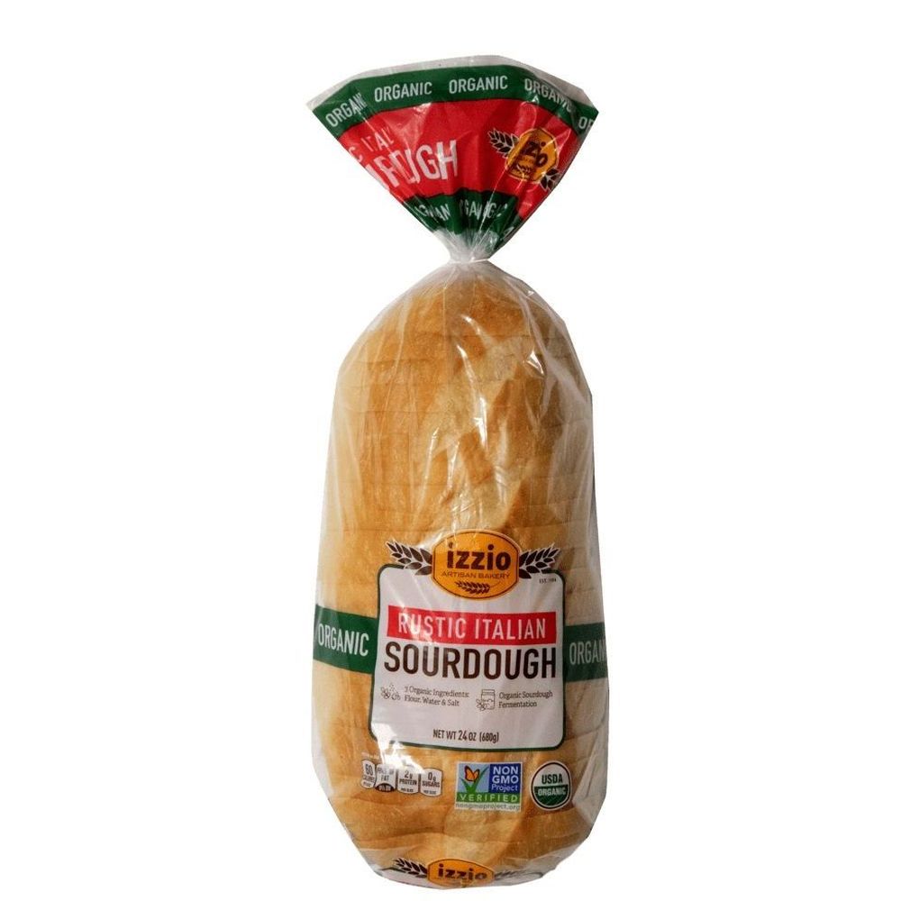 Izzio Artisan Bakery Organic Rustic Italian Sourdough, 24 Ounce -- 12 Per Case