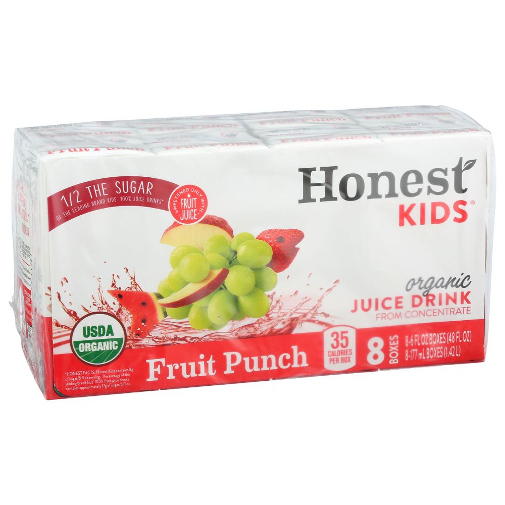 Honest Kids Organic Fruit Punch Juice Drink, 48 Fluid Ounce -- 5 Per Case