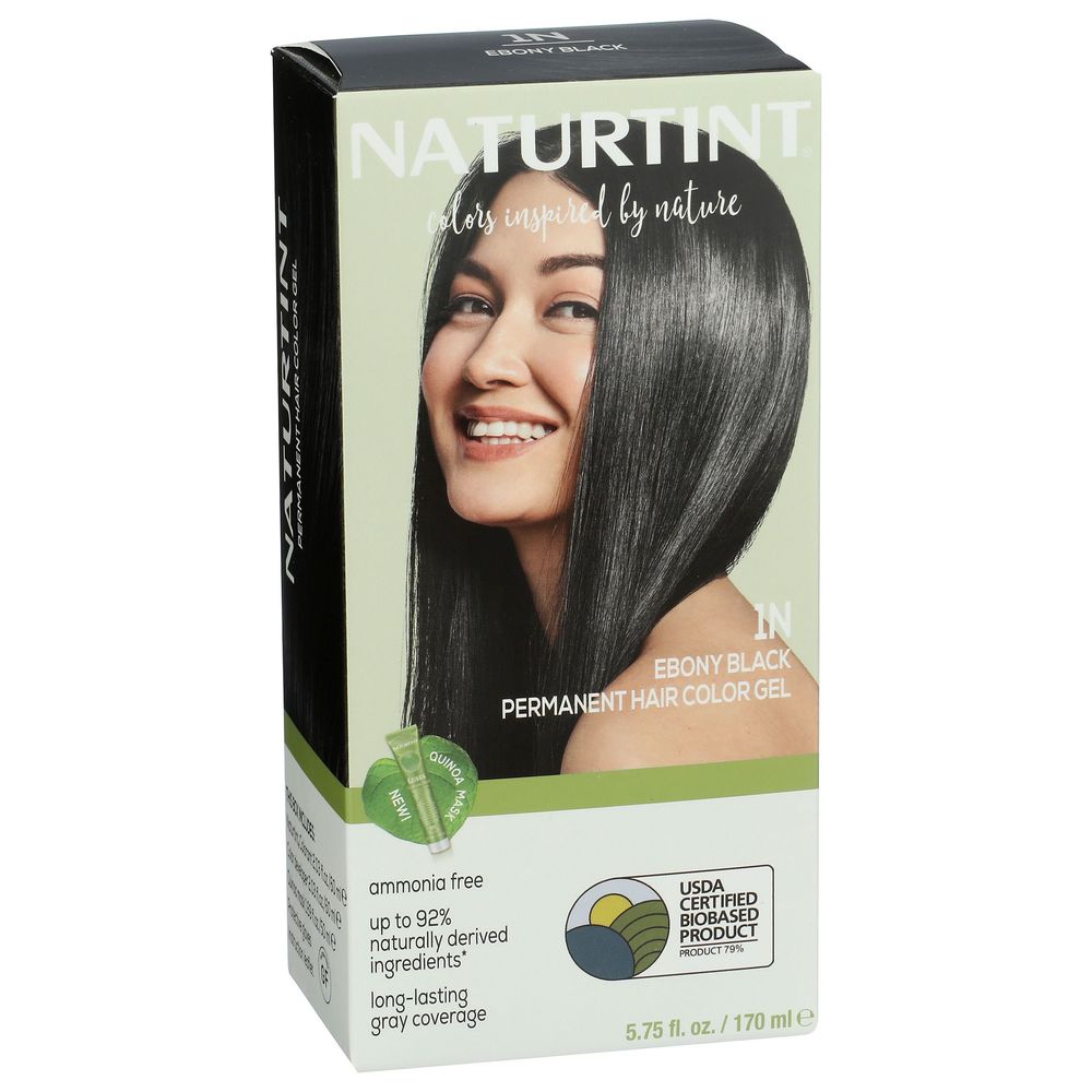 Naturtint 1n Ebony Black Permanent Hair Color, 5.75 Fluid Ounce -- 3 Per Case