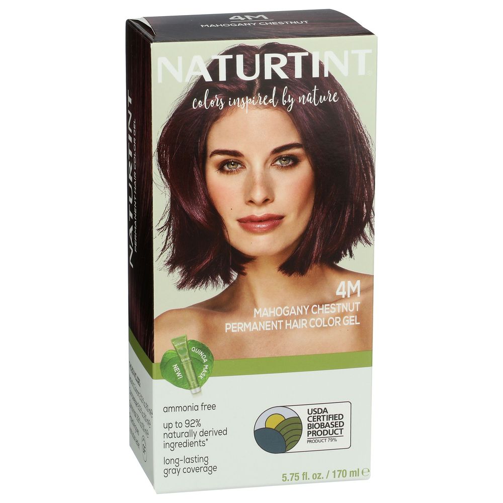 Naturtint 4m Mahogany Chestnut Permanent Hair Color, 5.75 Fluid Ounce -- 3 Per Case