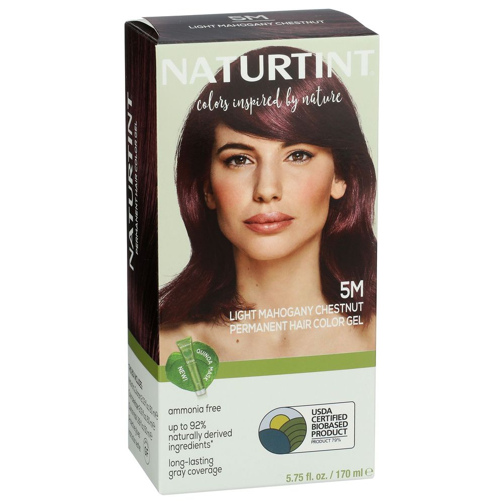 Naturtint 5m Light Mahogany Chestnut Permanent Hair Color Gel, 5.75 Fluid Ounce -- 3 Per Case