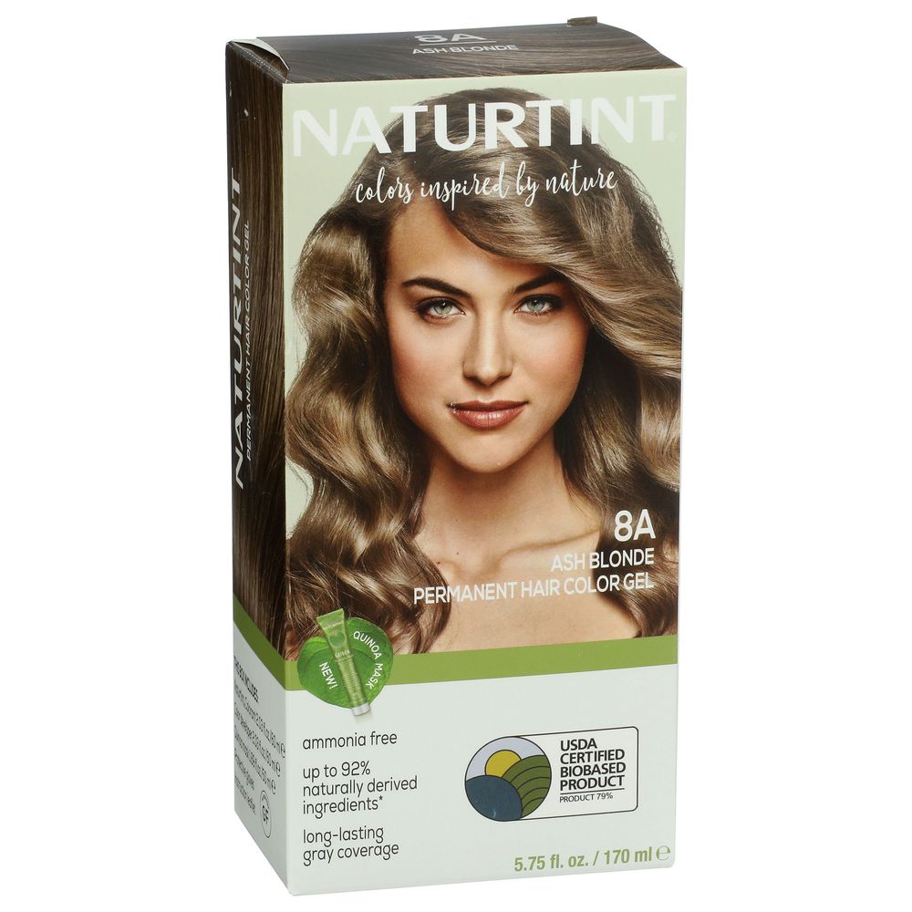 Naturtint 8a Ash Blonde Permanent Hair Color Gel, 5.75 Fluid Ounce -- 3 Per Case