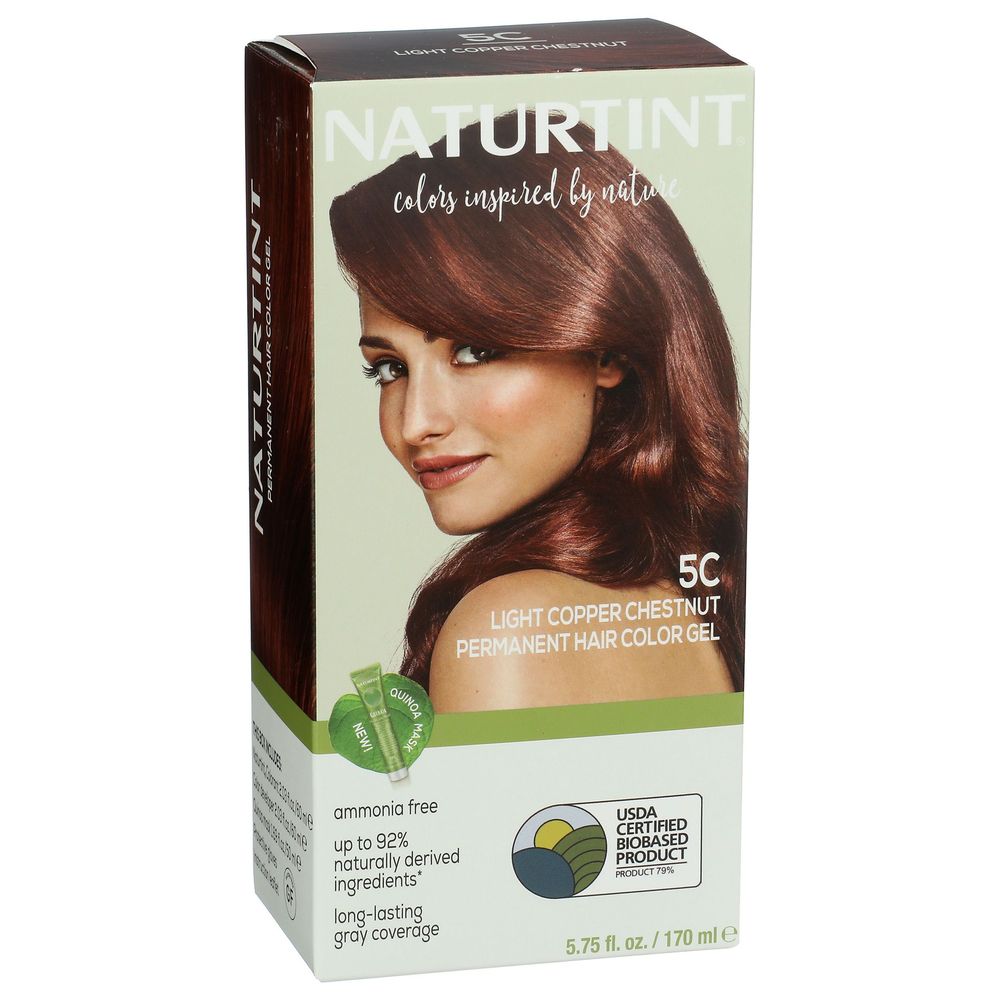 Naturtint 5c Light Copper Chestnut Permanent Hair Color, 5.75 Fluid Ounce -- 3 Per Case