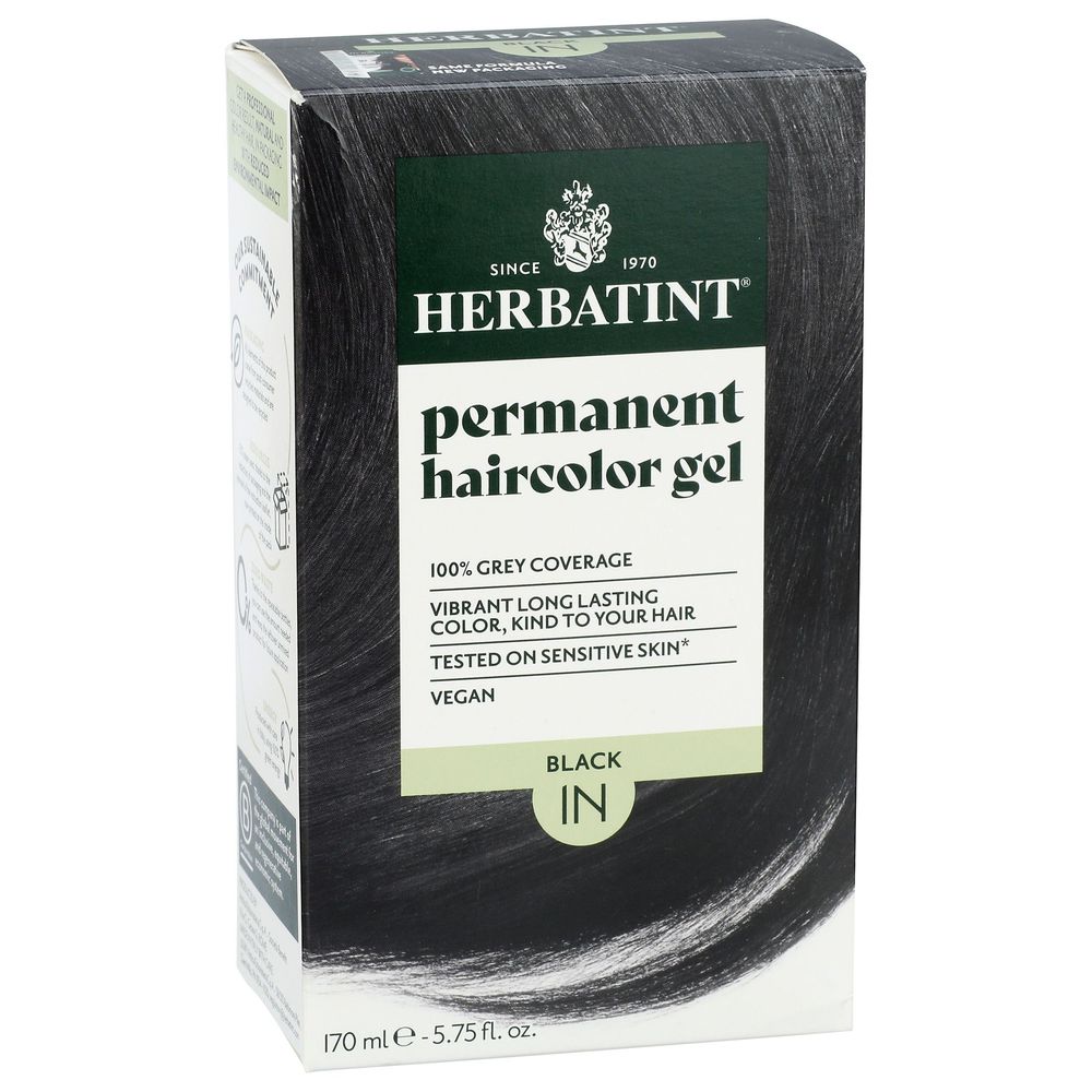 Herbatint 1n Black Permanent Haircolor Gel, 5.75 Ounce -- 3 Per Case