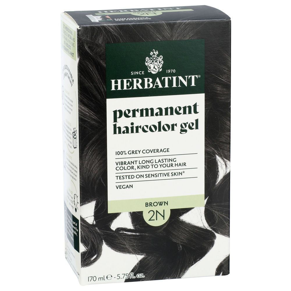 Herbatint 2n Brown Permanent Haircolor Gel, 5.75 Ounce -- 3 Per Case