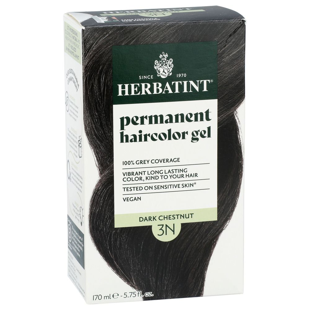 Herbatint 3n Dark Chestnut Permanent Haircolor Gel, 5.75 Fluid Ounce -- 3 Per Case