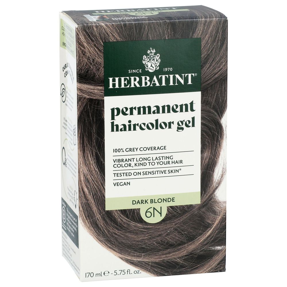 Herbatint 6n Dark Blonde Permanent Haircolor Gel, 5.75 Ounce -- 3 Per Case