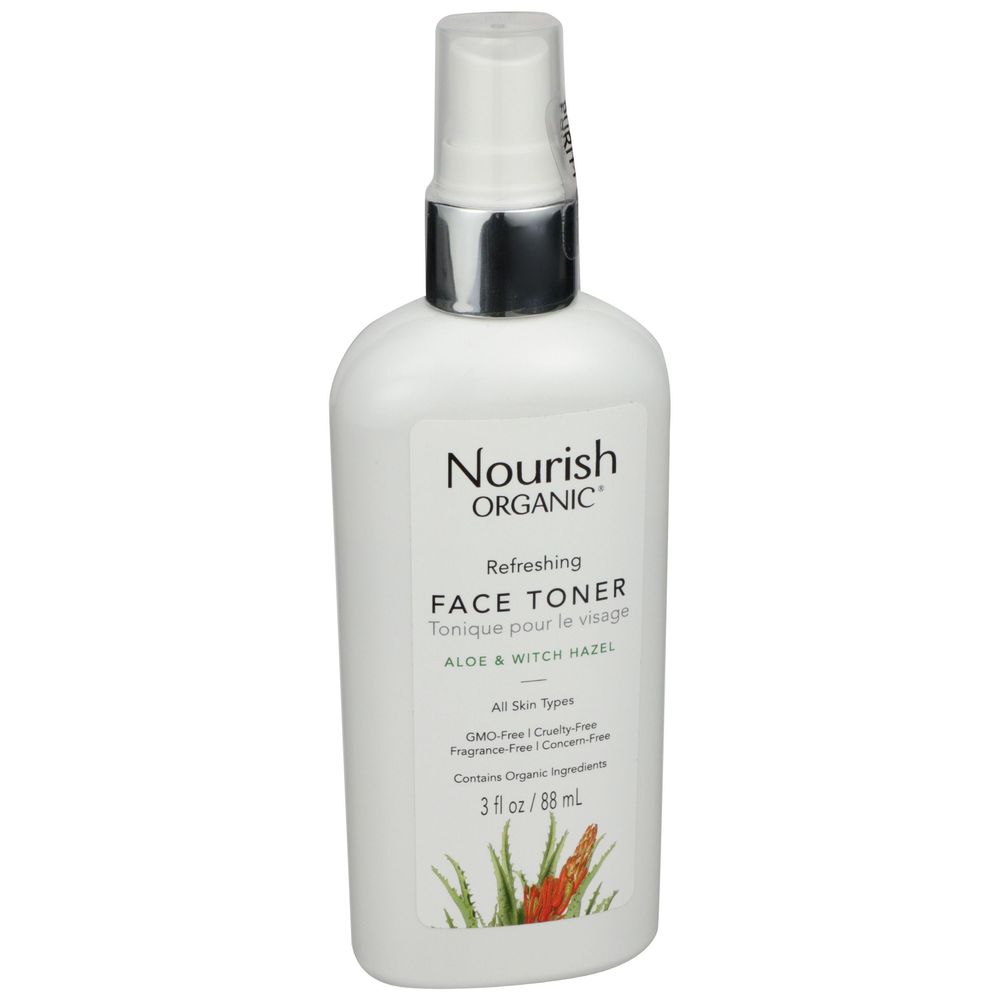 Nourish Organic Refreshing Face Toner, 3 Ounce -- 3 Per Case