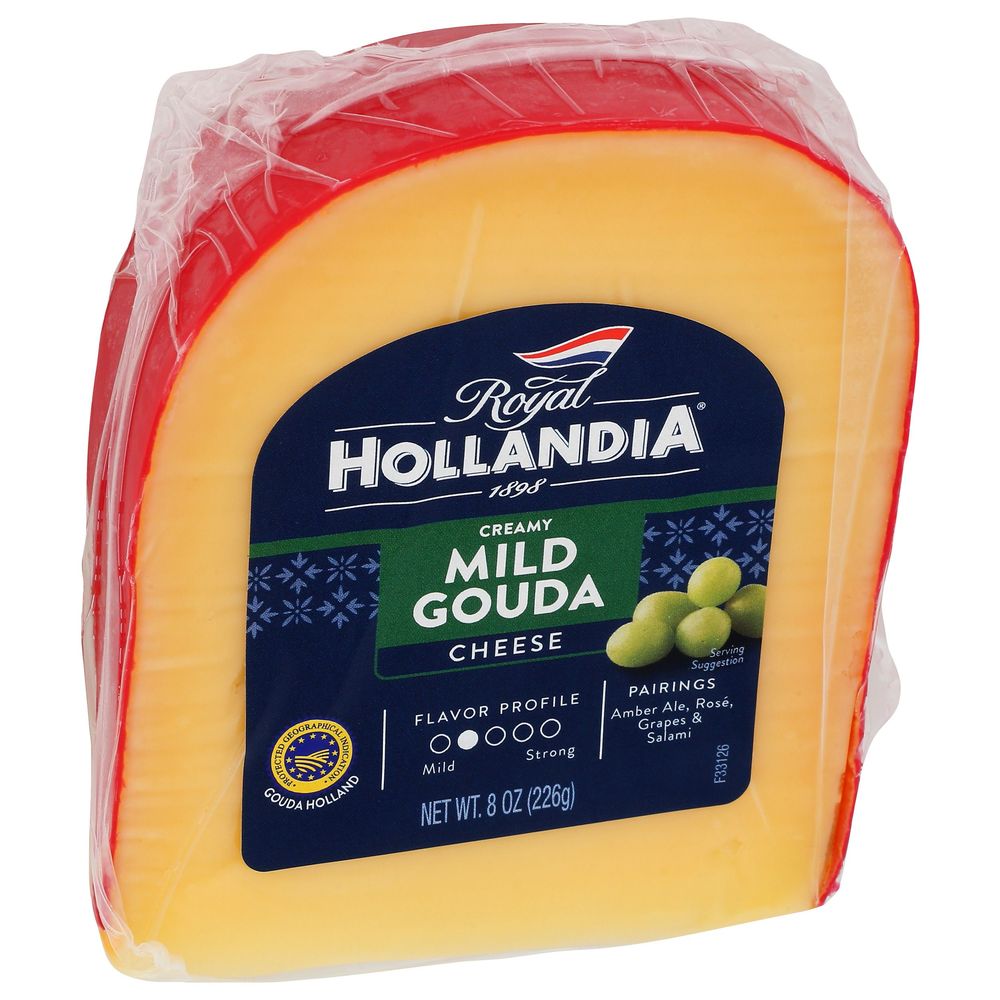 Royal Hollandia Creamy Mild Gouda Cheese, 8 Ounce -- 10 Per Case