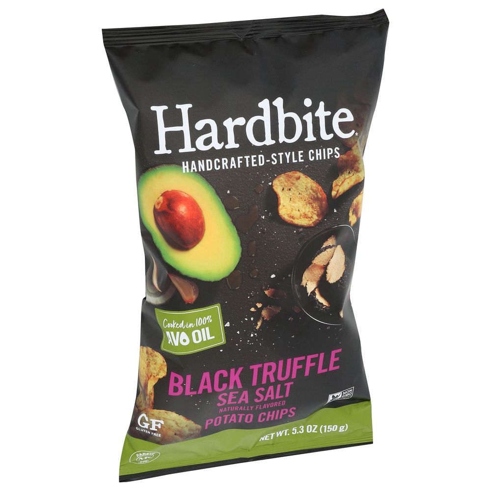 Hardbite Black Truffle Sea Salt Potato Chips, 5.3 Ounce -- 6 Per Case