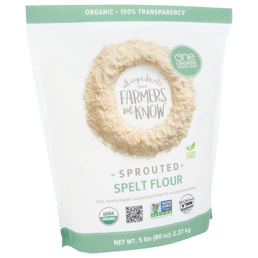 One Degree Organic Sprouted Spelt Flour, 80 Ounce -- 4 Per Case
