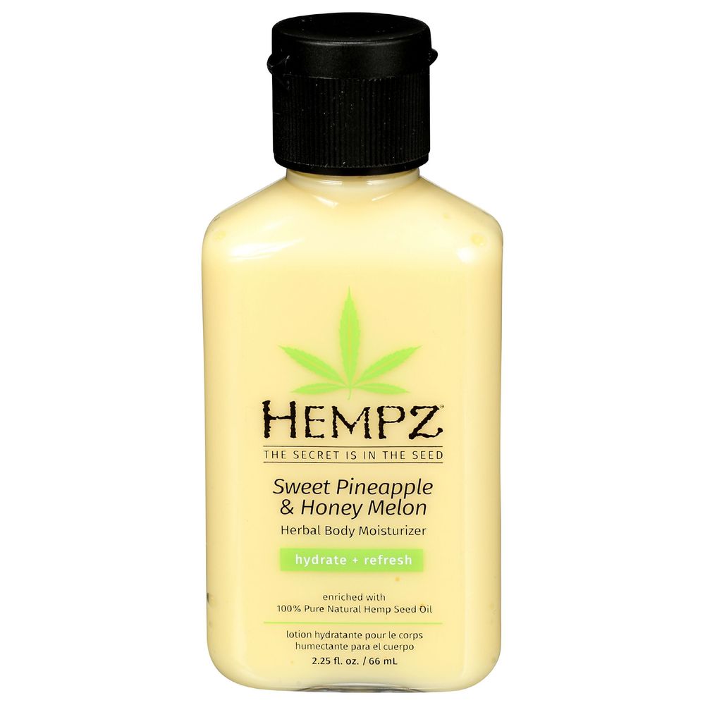 Hempz Sweet Pineapple And Honey Melon Herbal Body Moisturizer, 2.25 Fluid Ounce -- 6 Per Case