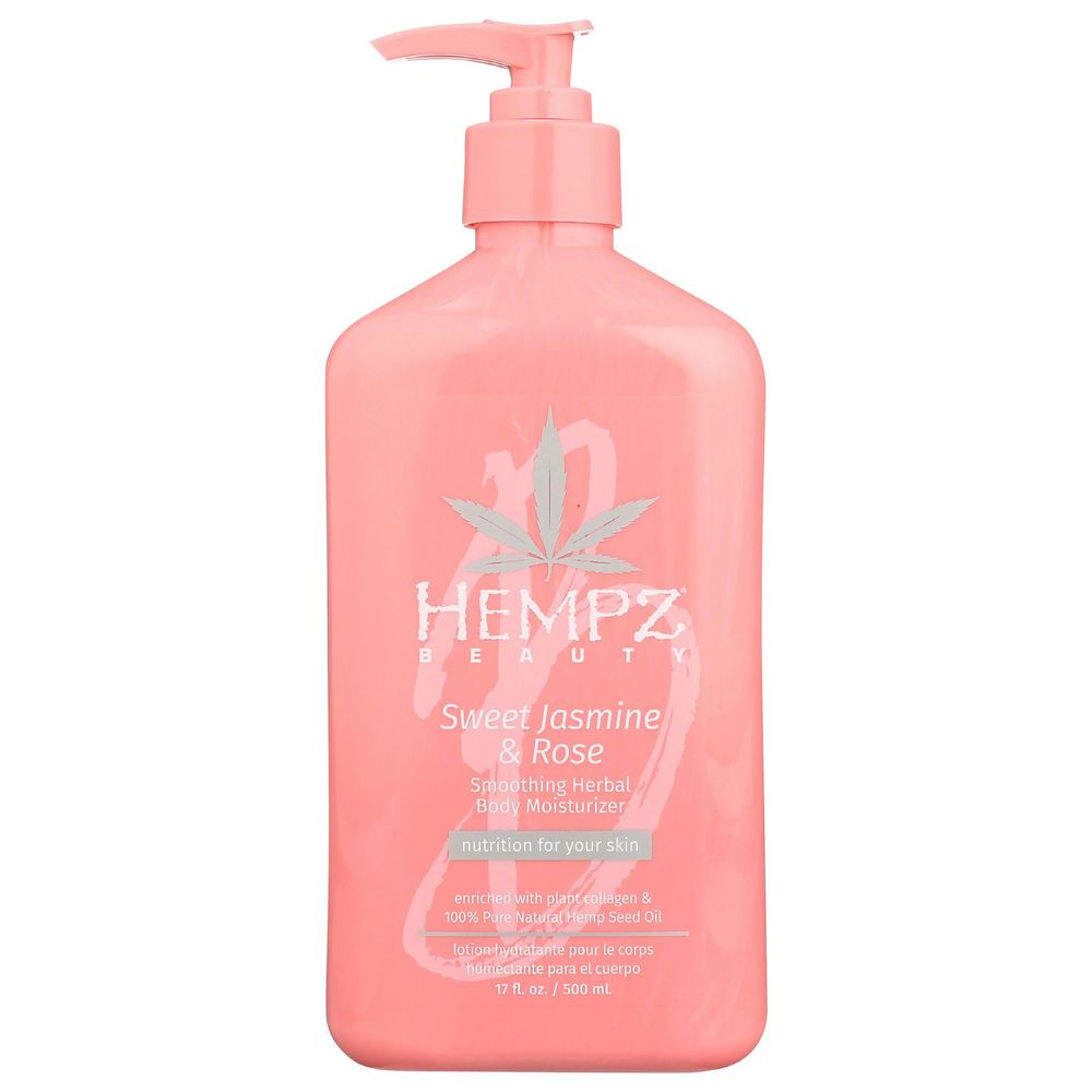 Hempz Sweet Jasmine And Rose Smoothing Herbal Body Moisturizer, 17 Fluid Ounce -- 3 Per Case