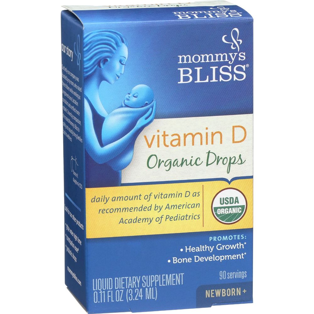 Mommys Bliss Organic Vitamin D Drops, 0.11 Fluid Ounce