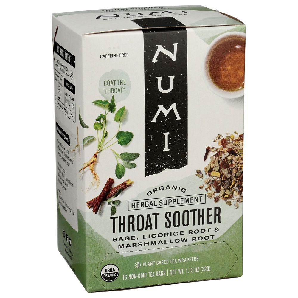 Numi Throat Soother Tea Bag, 16 count -- 6 per case
