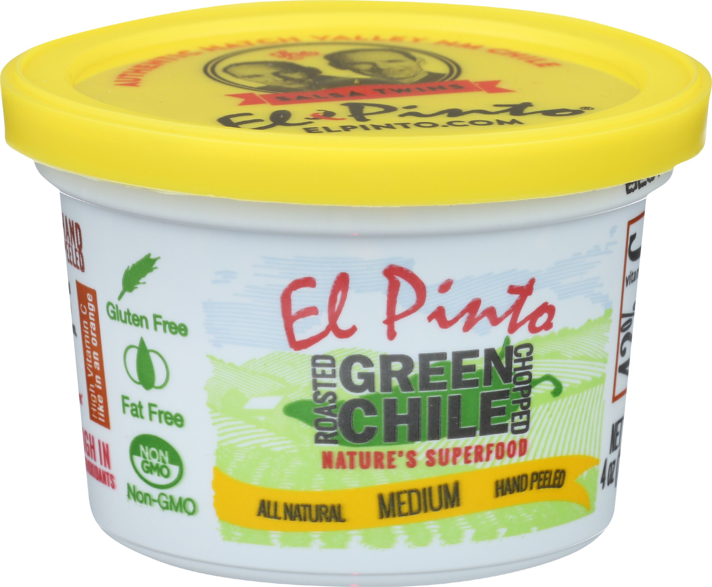 El Pinto Medium Chopped Roasted Hatch Green Chile Salsa, 4 Ounce -- 12 per case
