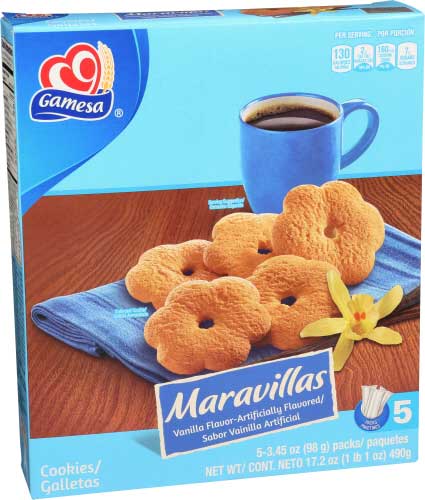 Gamesa Maravillas Vanilla Cookie, 17.2 Ounce -- 8 Per Case