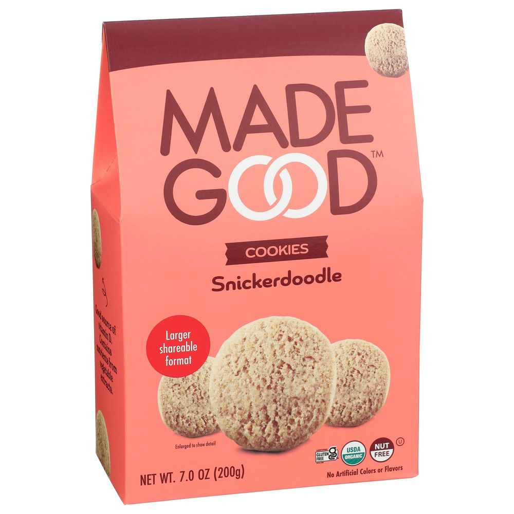 Madegood Organic Snickerdoodle Cookie, 7 Ounce -- 6 Per Case