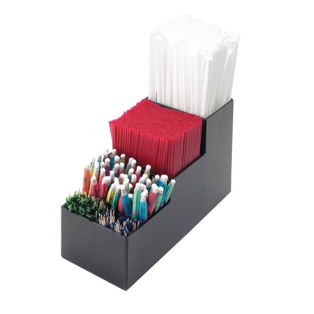 Cal-mil Classic Black 5 Sections Bar Organizer, 3.5 X 9.25 X 5.25 Inch