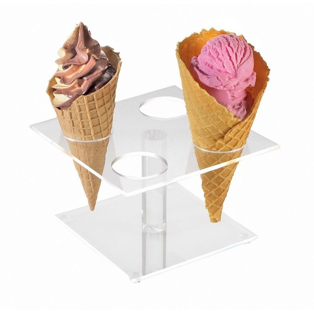 Cal-mil Acrylic Square Cone Holder, 7 X 7 X 4 Inch