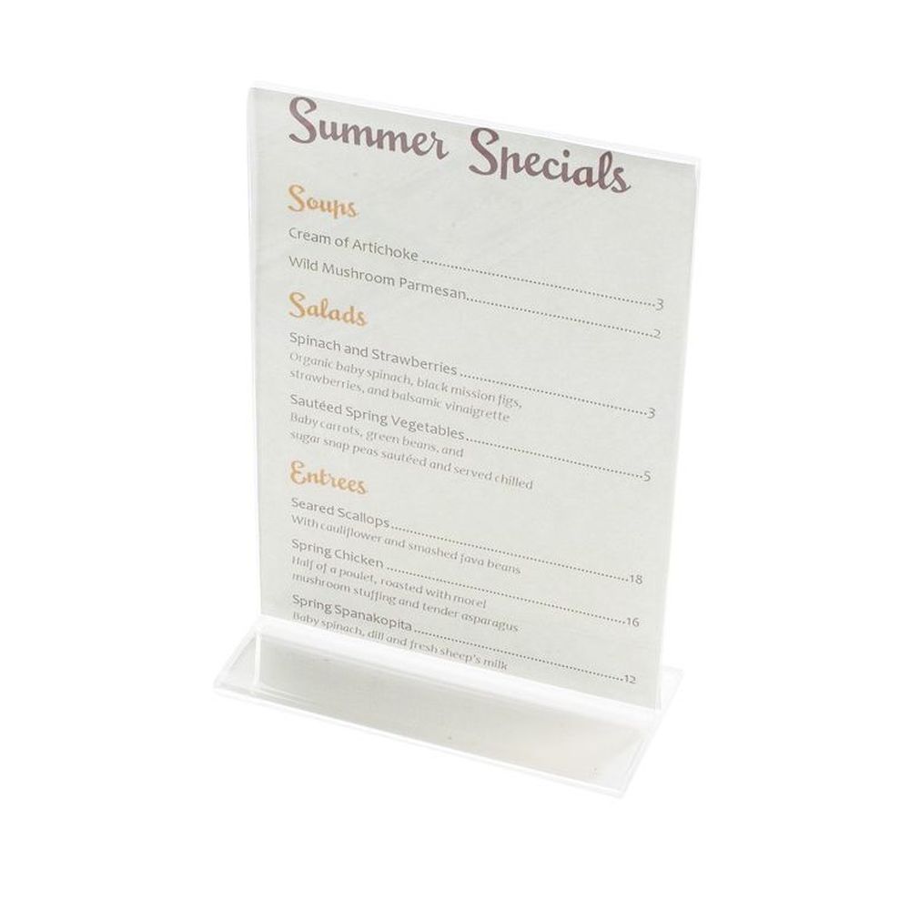 Cal-mil Classic Upright Tabletop Cardholder, 5 X 0.25 X 7 Inch -- 24 Per Case