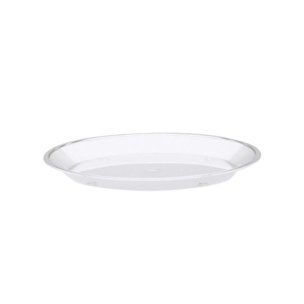Cal-mil Clear Round Shallow Tray, 15 Inch Diameter -- 4 Per Case