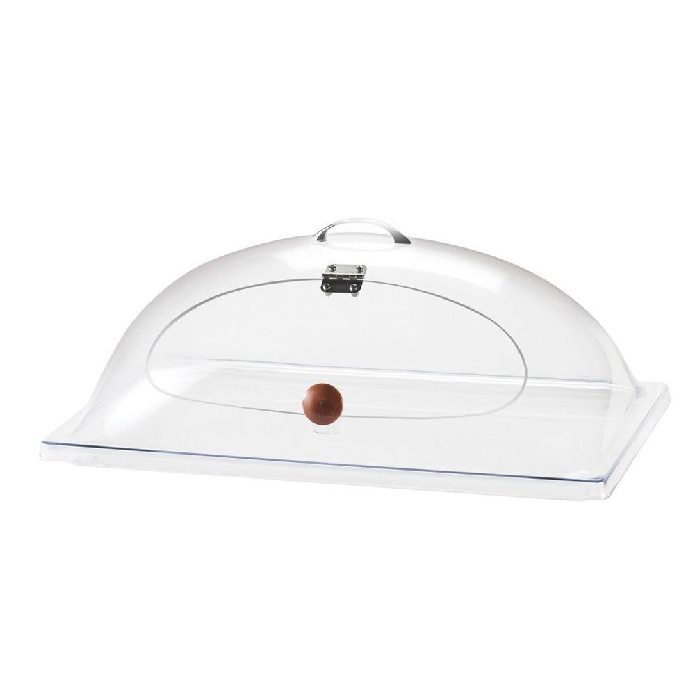 Cal-mil Classic Clear Dome Display Cover With Single Middle Opening And Door, 12 X 20 X 7 1/2 Inch -- 4 Per Case