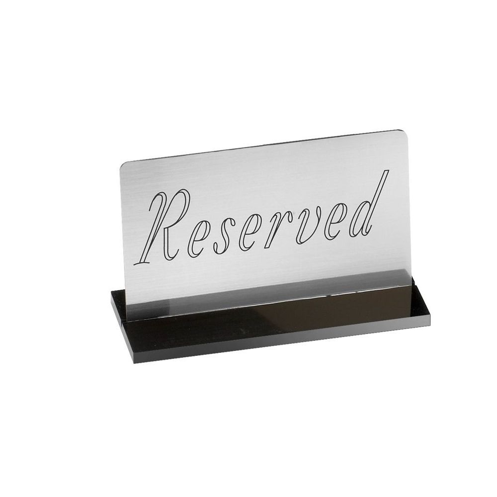 Cal-mil Silver Acrylic Reserved Sign, 5 X 1 X 3 Inch