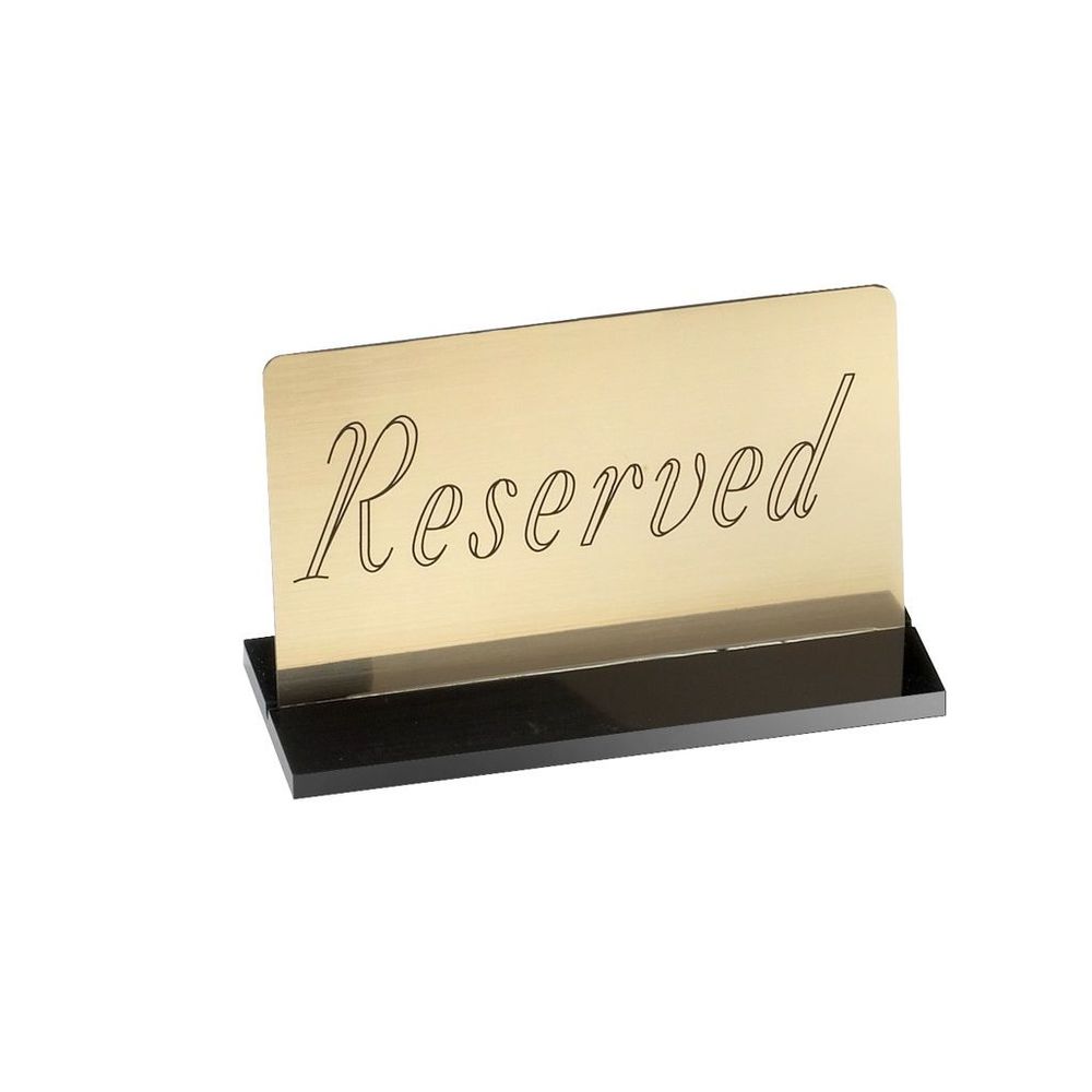Cal-mil Gold Acrylic Reserved Sign, 5 X 1 X 3 Inch