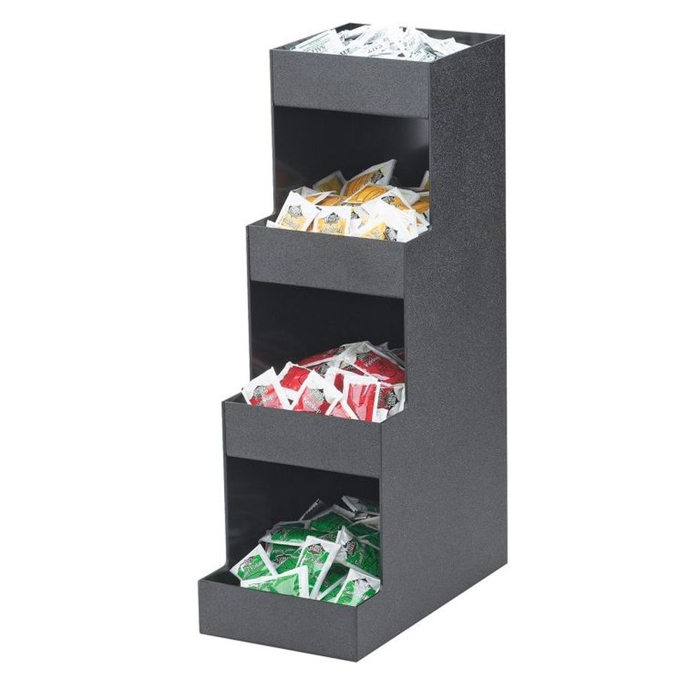 Cal-mil Classic Black 4 Tier Condiment Display, 6.5 X 12 X 20.5 Inch