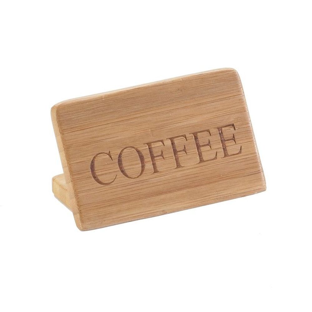 Cal-mil Bamboo Coffee Beverage Sign, 3 X 1 X 2 Inch -- 12 Per Case