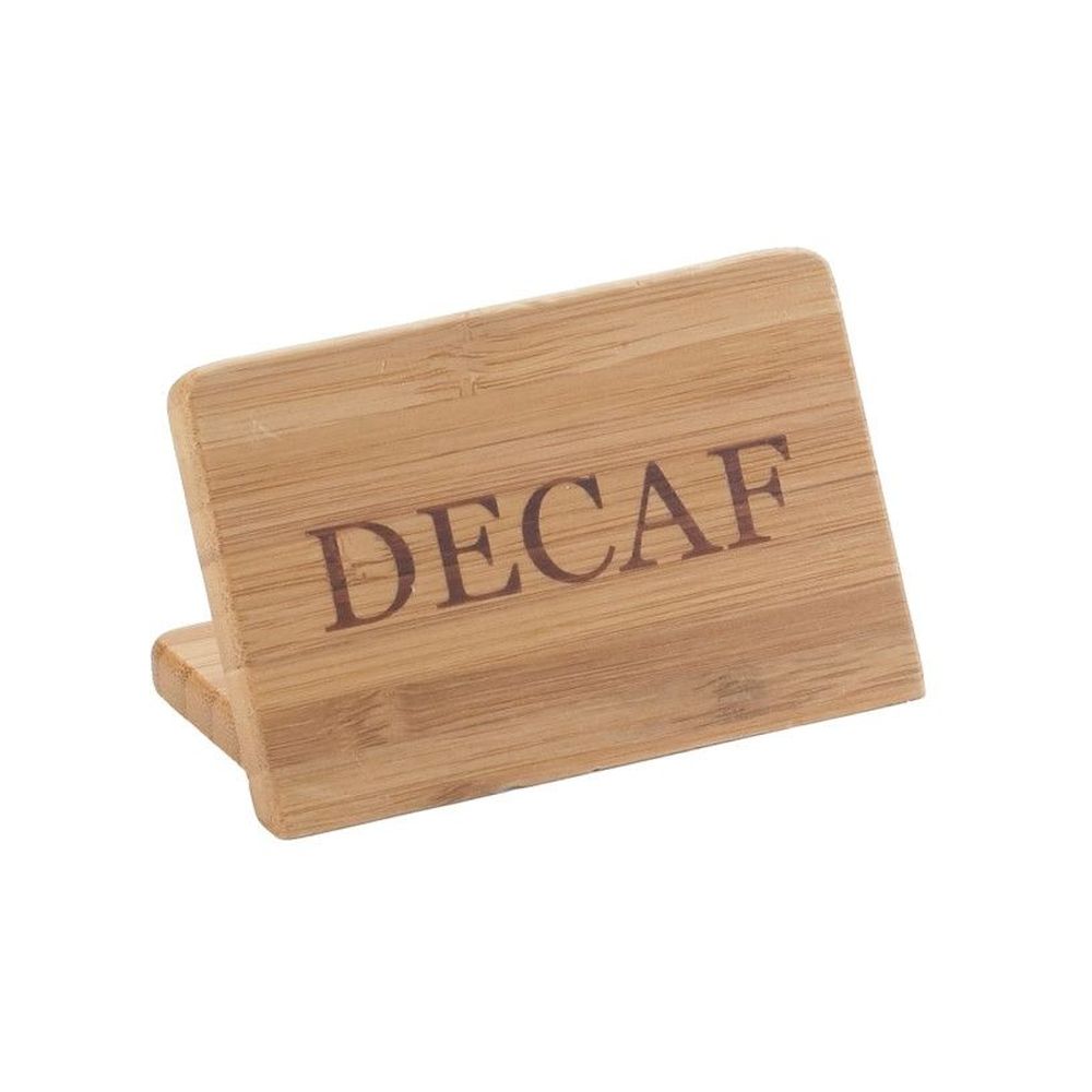 Cal-mil Bamboo Decaf Beverage Sign, 3 X 1 X 2 Inch -- 12 Per Case