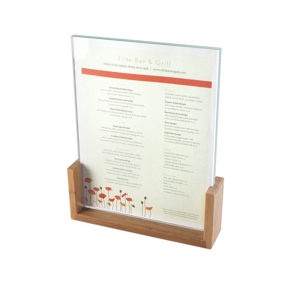 Cal-Mil Bamboo U Frame Table Top Card Holder, 4 x 1.5 x 11 inch