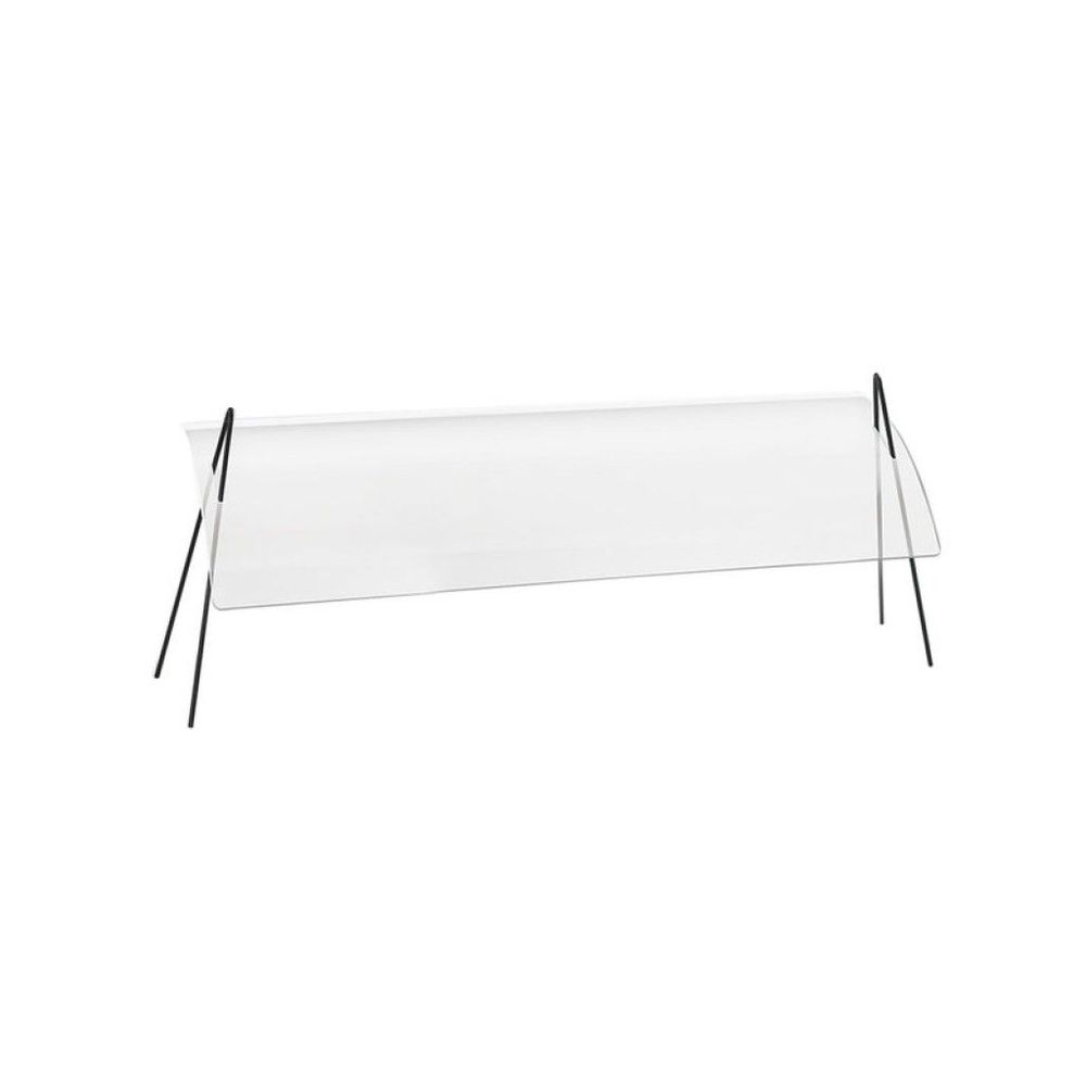 Cal-mil Acrylic Single Face Rectangular Sneeze Guard With Black Iron Wire Frame, 30 X 17.25 X 19 Inch