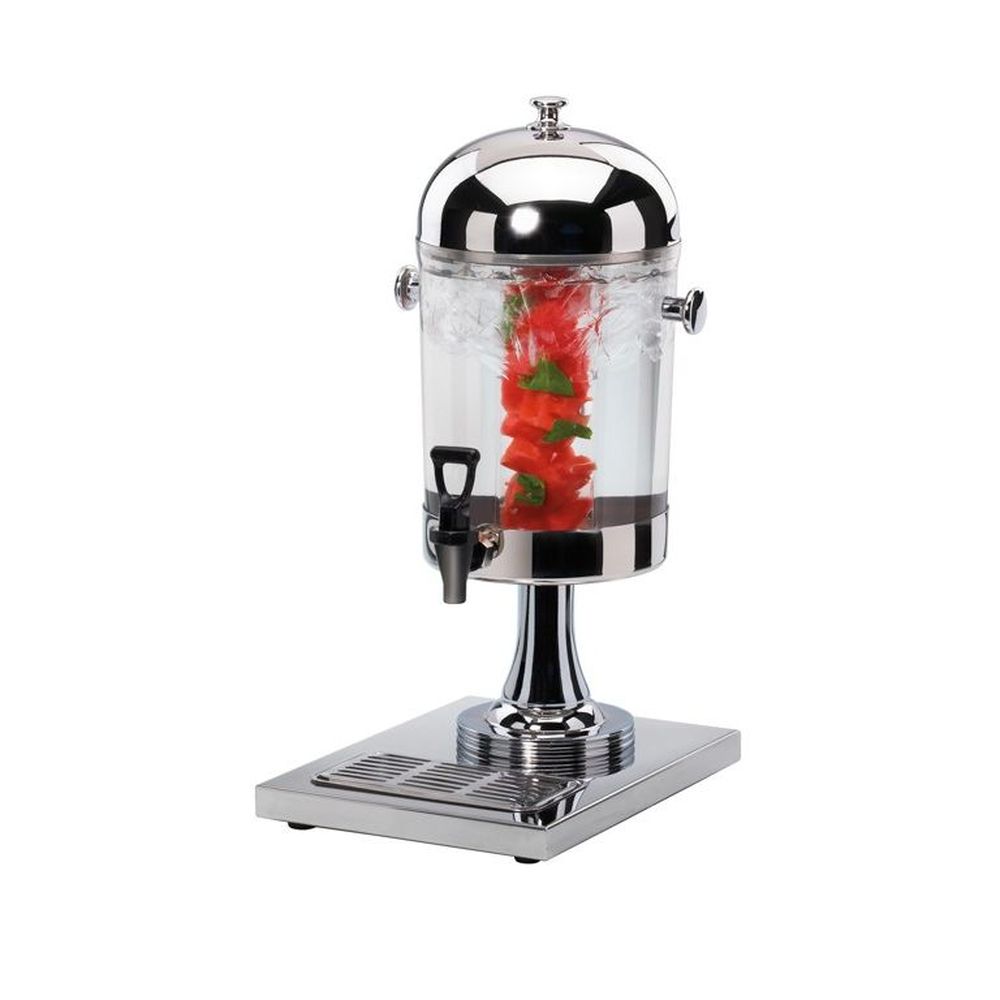 Cal-mil Stainless Steel Base Beverage Dispenser With Infusion Chamber, 2 Gallon Capacity