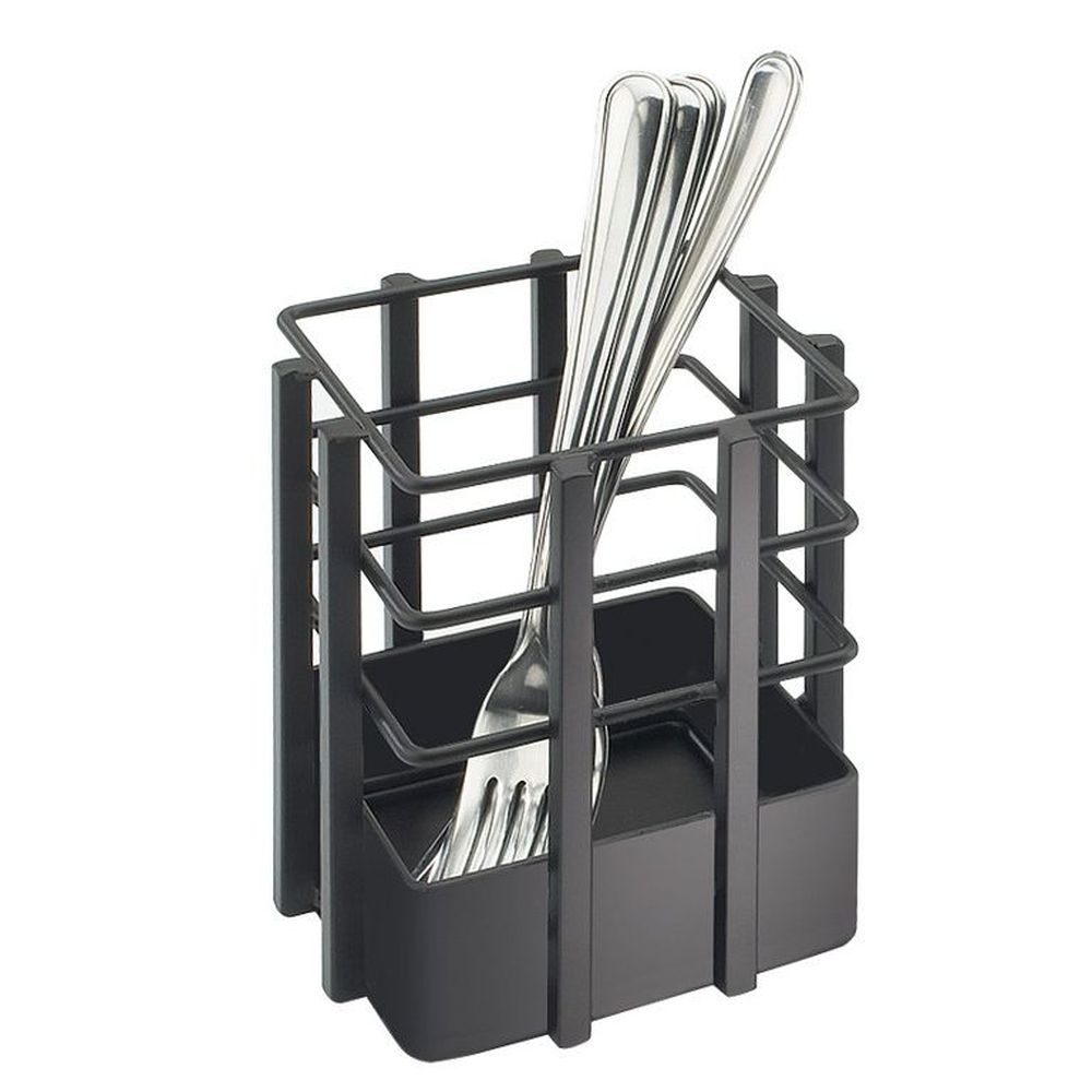 Cal-mil Soho Black Flatware Display, 4 X 4 X 4.5 Inch
