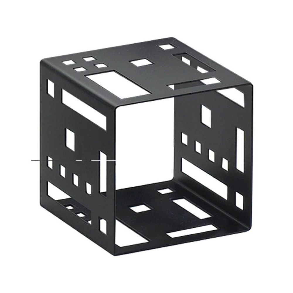 Cal-mil Black Squared Metal Cube Riser, 7 X 7 X 7 Inch