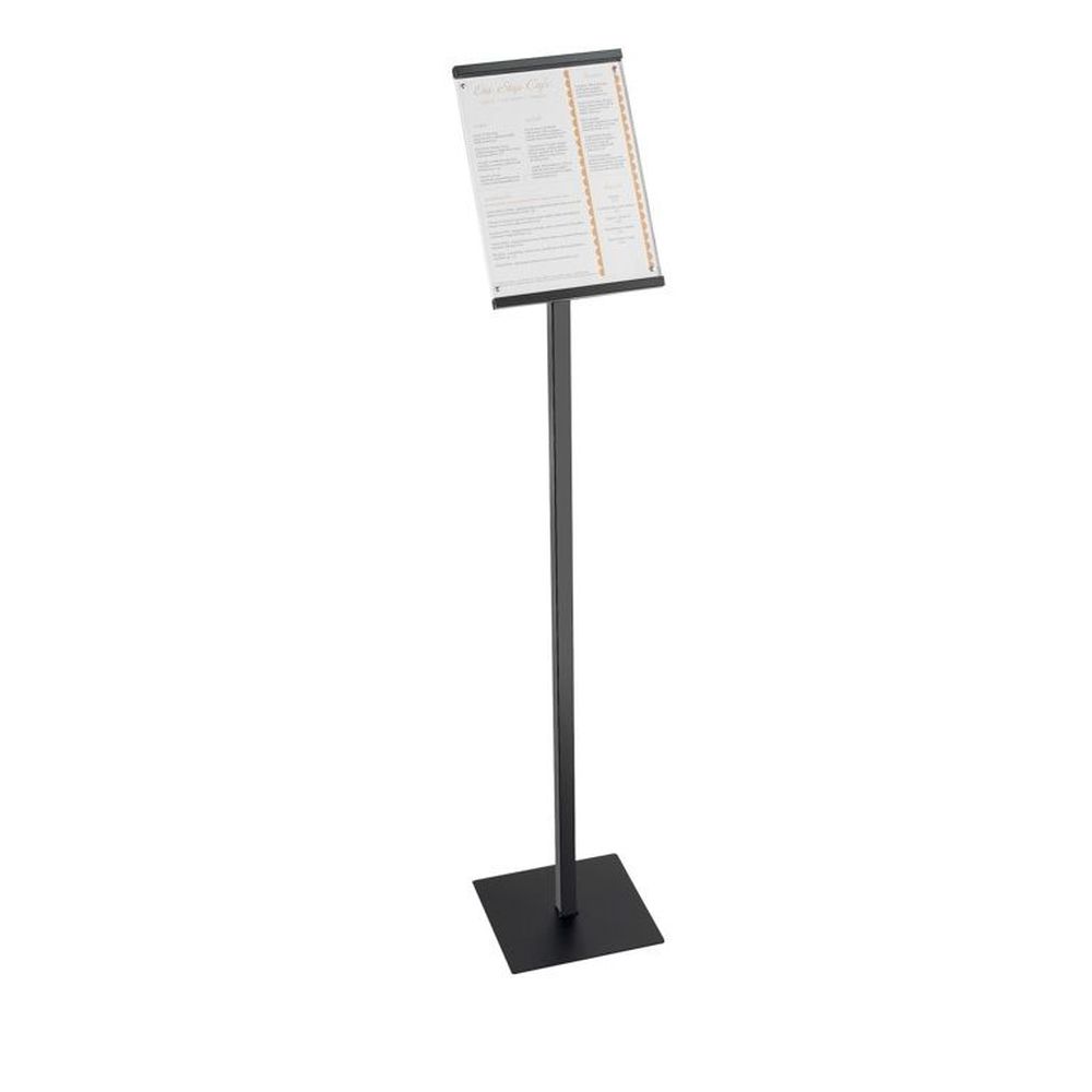 Cal-mil Black One By One Metal Magnetic Sign Display, 8.75 X 8.75 X 46.125 Inch
