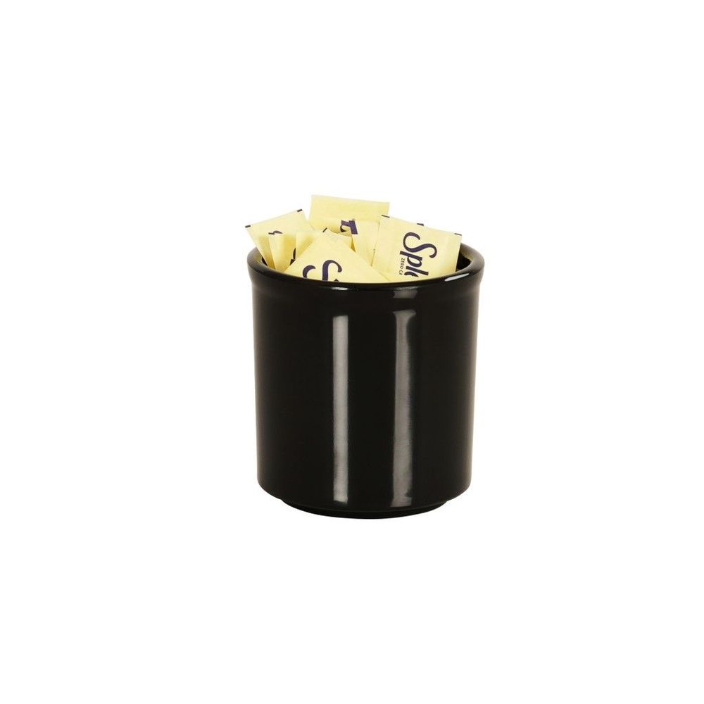 Cal-mil Black 16 Ounce Round Melamine Condiment Jar, 4 Inch Dia X 4.5 Inch Height