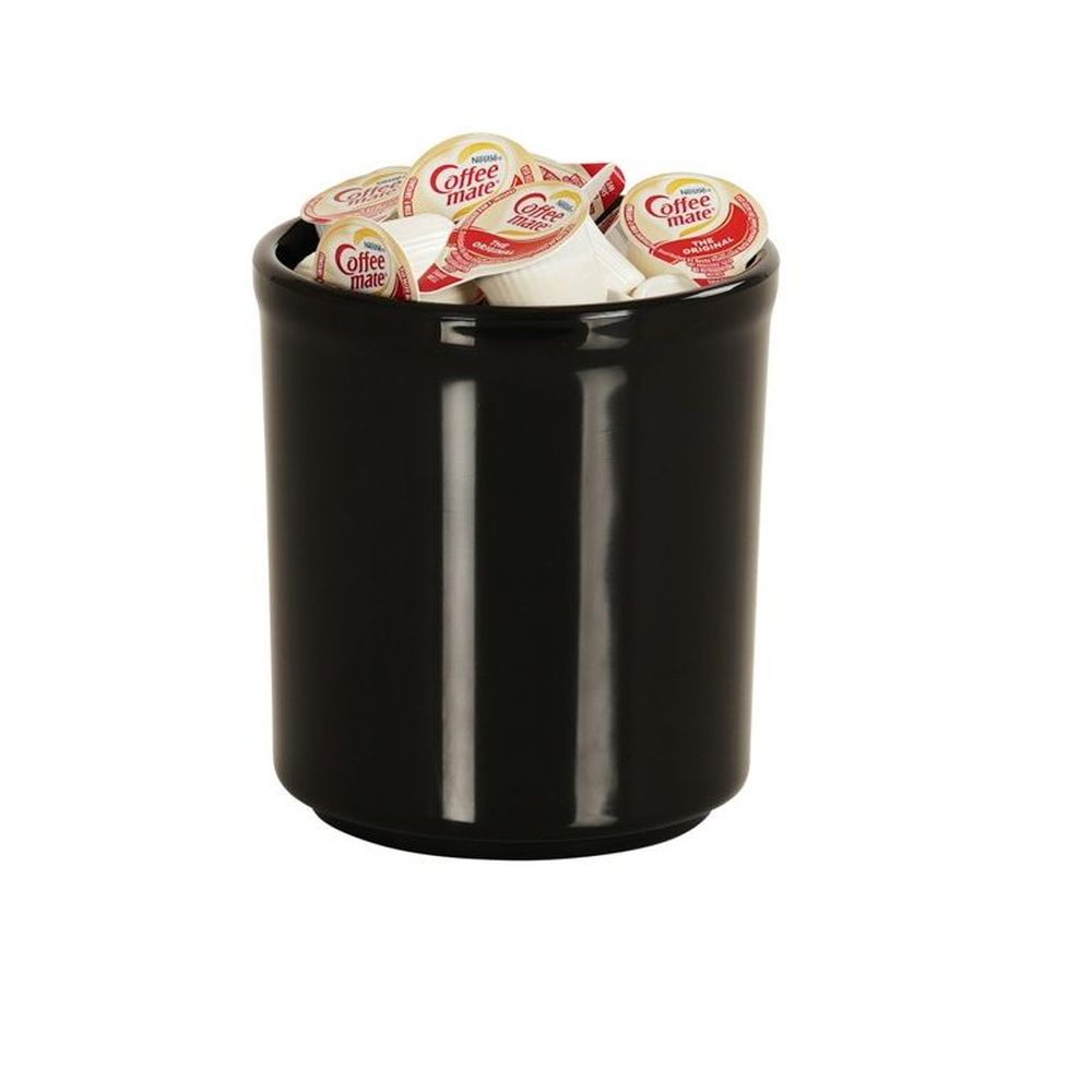 Cal-mil Black 32 Ounce Round Melamine Condiment Jar, 5 Inch Dia X 5.5 Inch Height