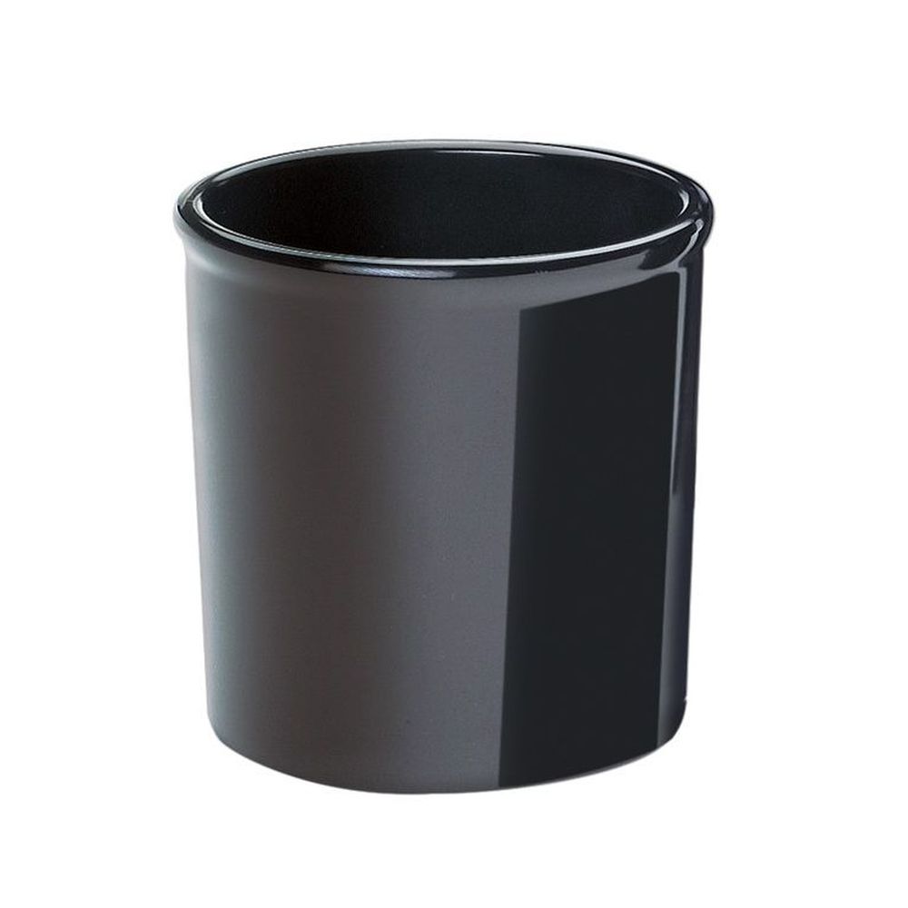 Cal-mil Black 64 Ounce Round Melamine Utensil Holde, 6.75 Inch Dia X 6.25 Inch Height