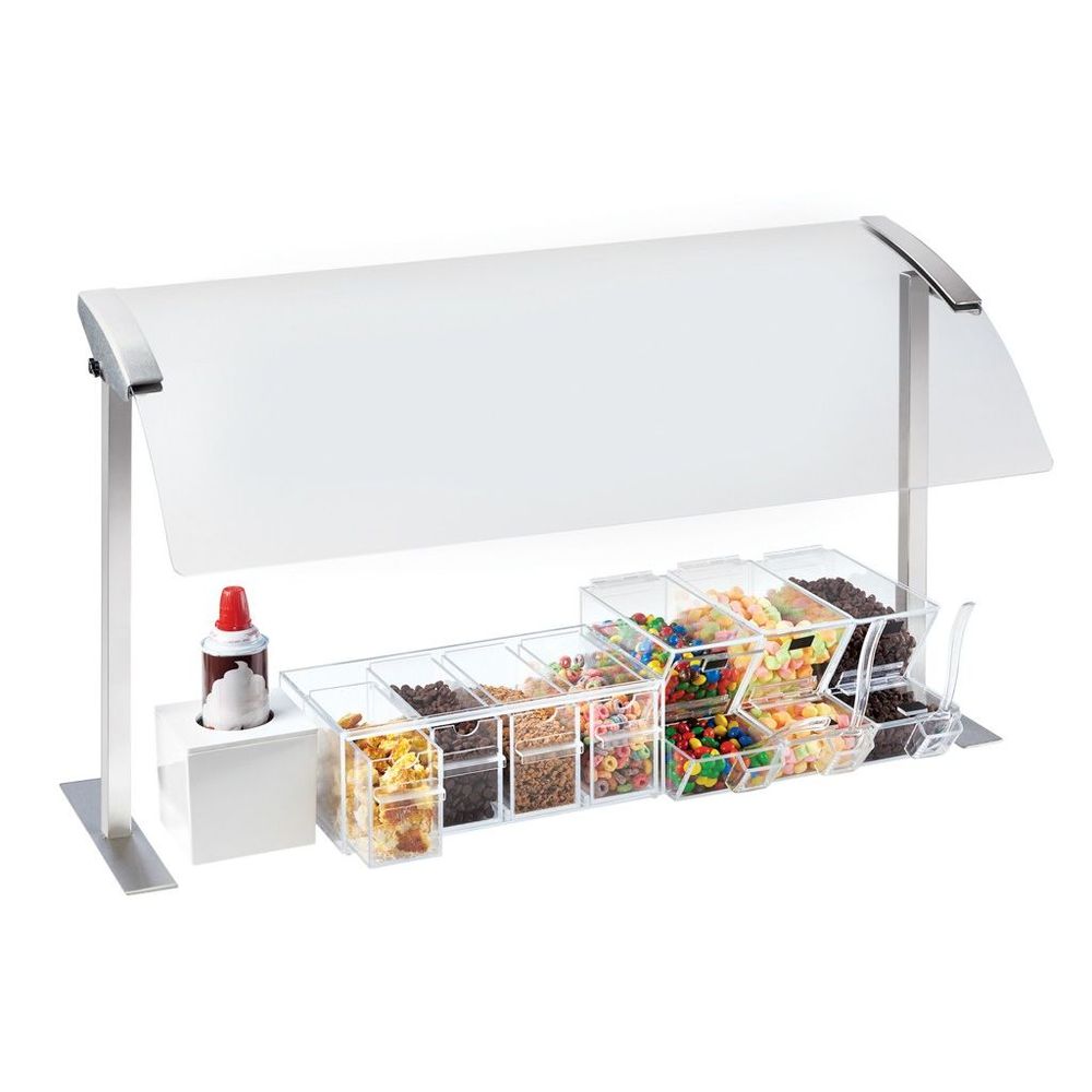 Cal-mil Stainless Steel Single Sneezeguard, 37.25 X 16 X 20.625 Inch