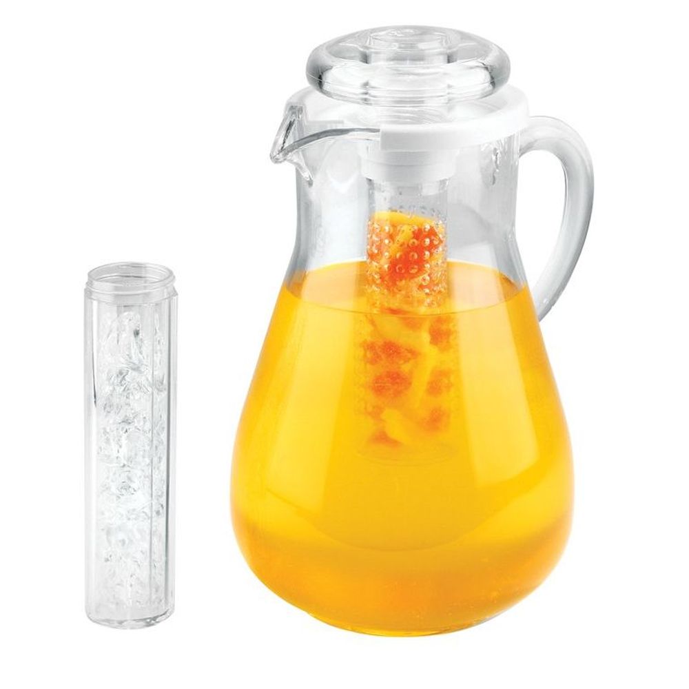 Cal-mil Acrylic Pitcher With Ice And Infusion Chamber, 8 X 8 X 10 Inch -- 3 Per Case