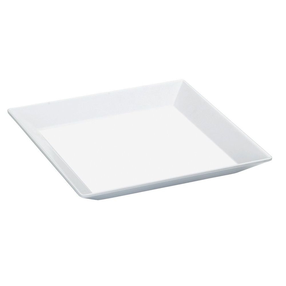 Cal-mil White Melamine Large Square Platter, 11.75 X 11.75 X 1 Inch
