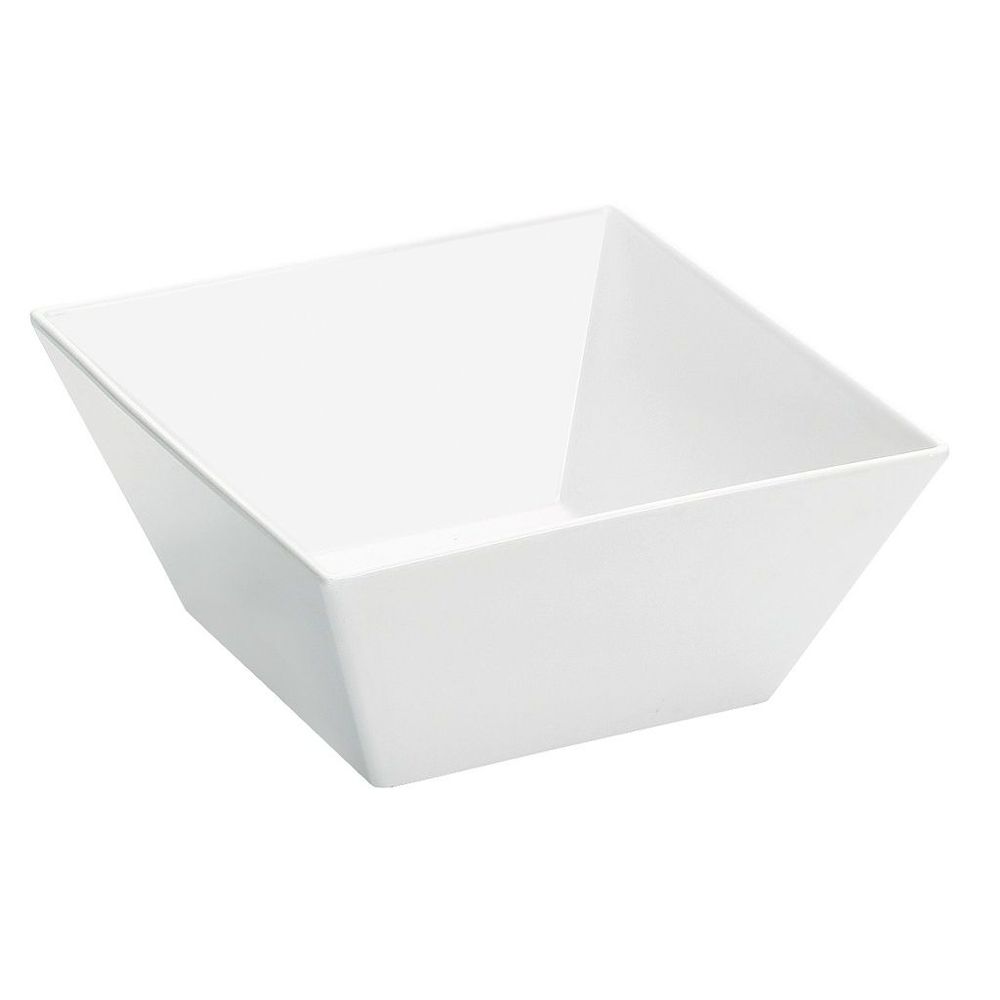 Cal-mil White Melamine Medium Square Bowl, 10 X 10 X 5 Inch