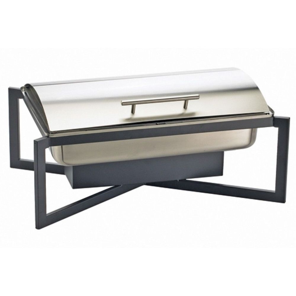 Cal-mil One By One Full-size Black Roll Top Chafer, 24.25 X 15.25 X 8.5 Inch