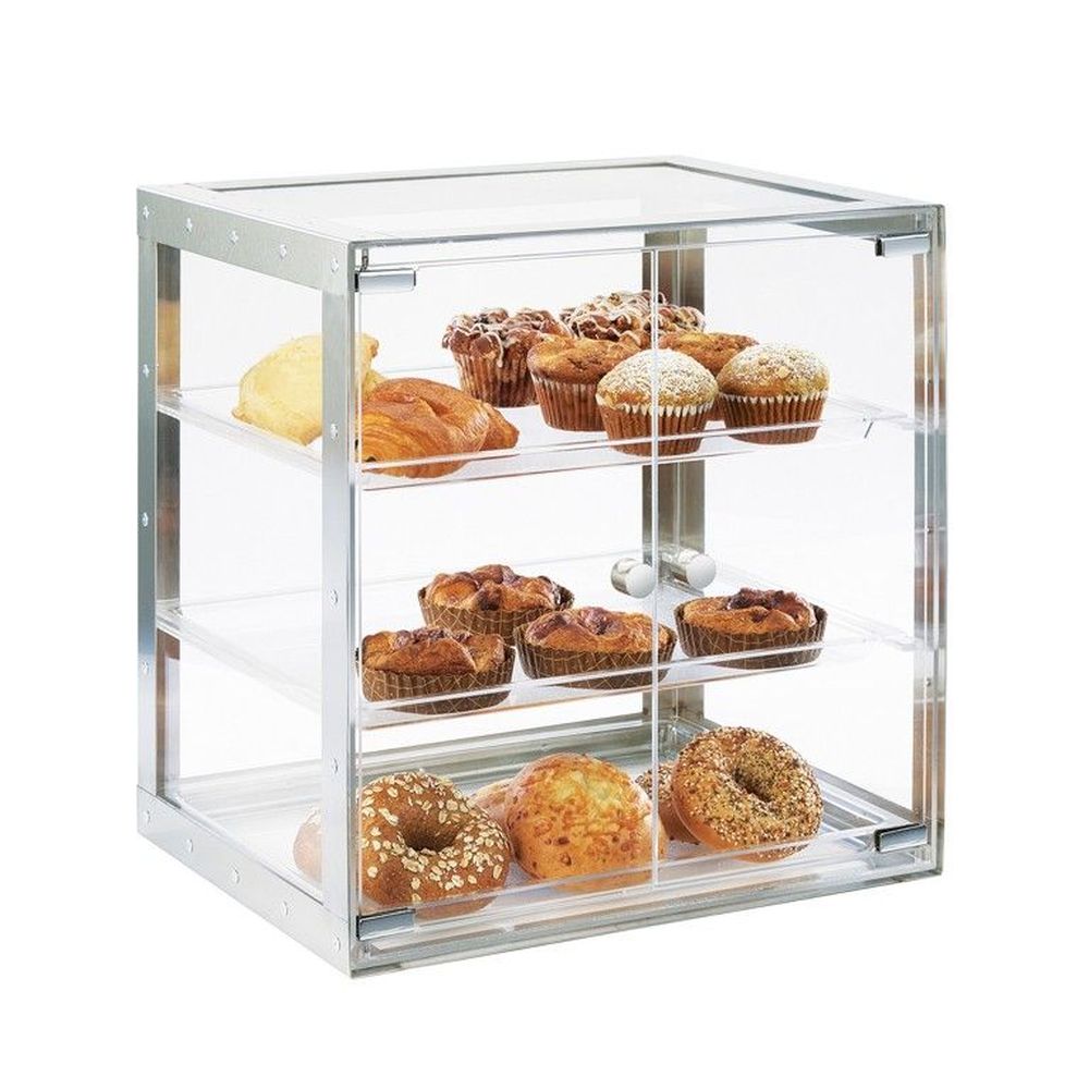 Cal-mil Urban Stainless Steel 3 Tier Bakery Case Display, 19.25 X 14.25 X 19.25 Inch
