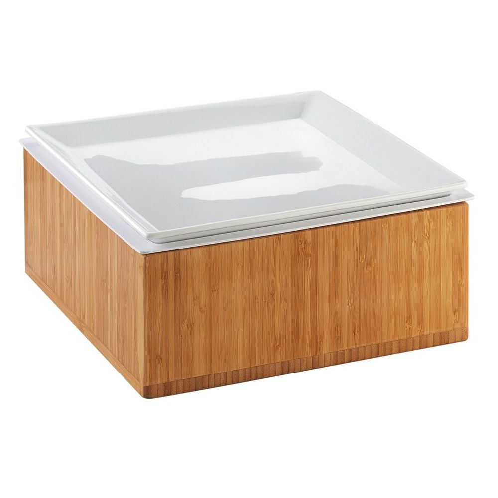 Cal-mil Bamboo Cold Concept Cooling Base, 12 X 12 X 4.5 Inch