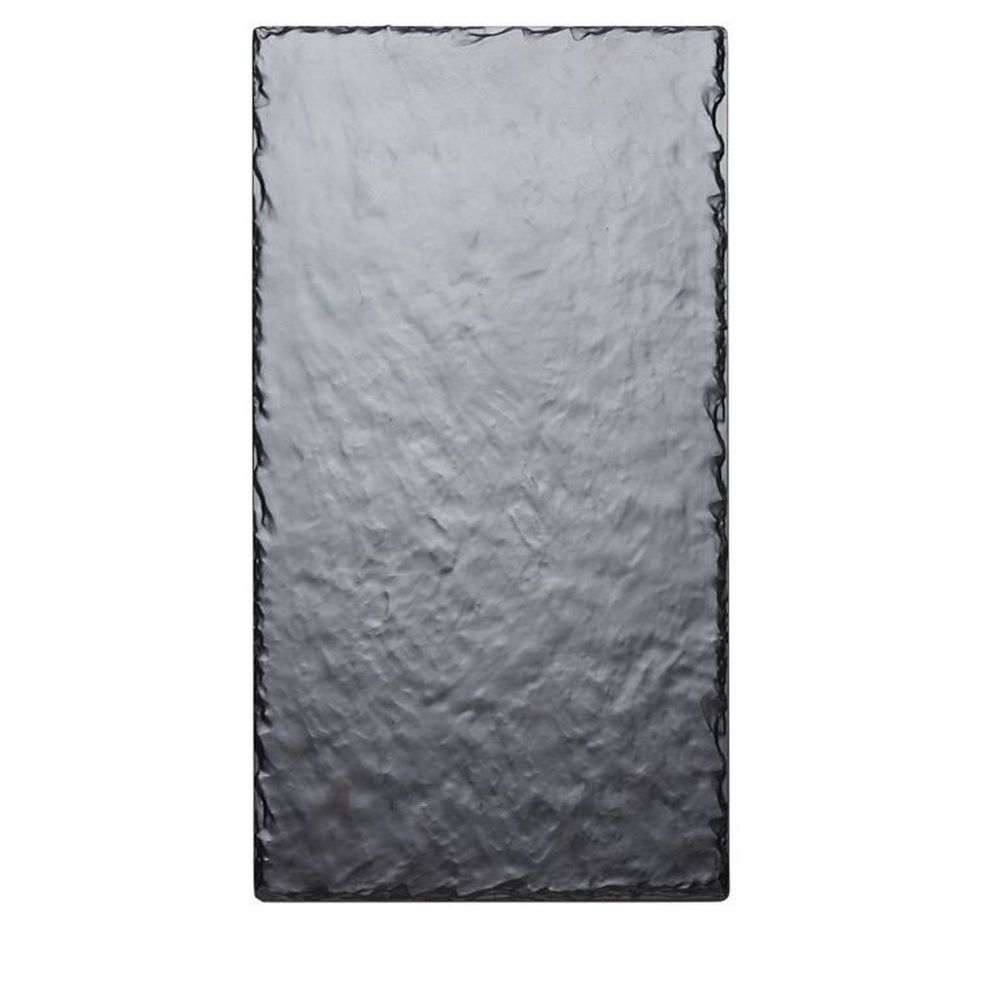 Cal-Mil Melamine Faux Black Slate Rectangular Serving Platter, 10 x 20 x .25 inch -- 6 per case